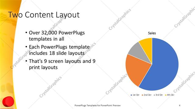 Two Content presentation slide layout