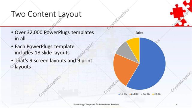 Two Content presentation slide layout