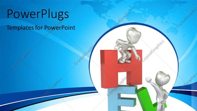  Presentation with helping hand - 3D man standing on platform lends HELPING hand to friend