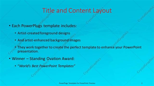 Title and Content presentation slide layout