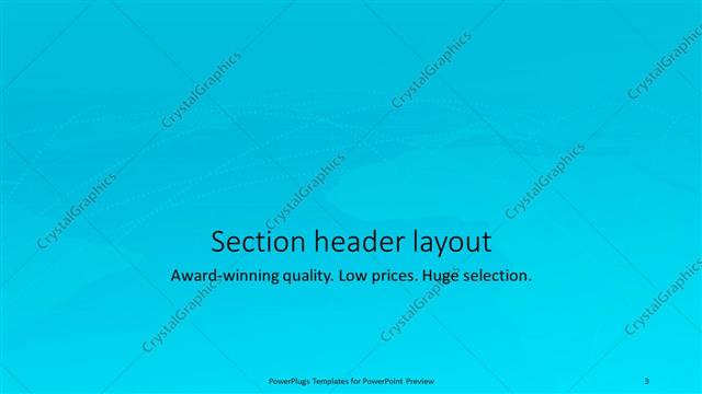 Section Header presentation slide layout
