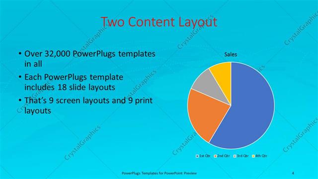 Two Content presentation slide layout