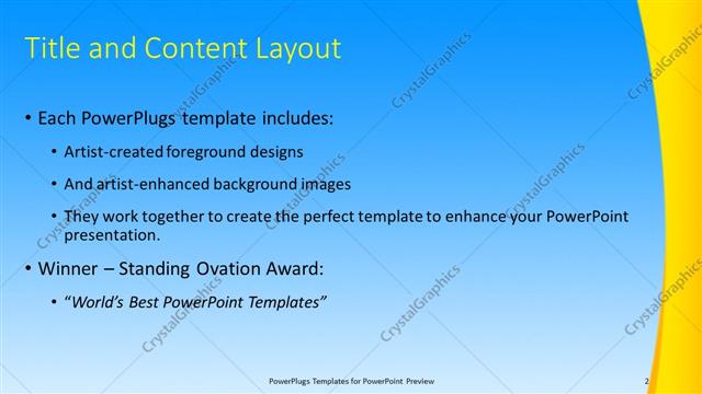 Title and Content presentation slide layout
