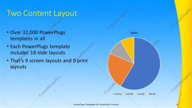 Two Content presentation slide layout