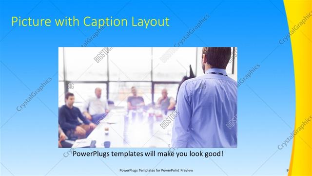 Picture with Caption presentation slide layout