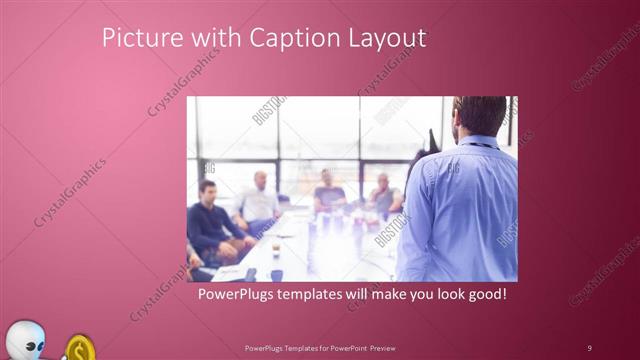 Picture with Caption presentation slide layout