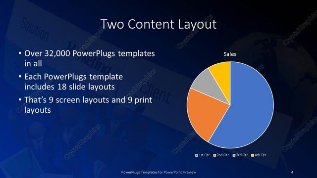 Two Content presentation slide layout