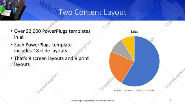 Two Content presentation slide layout