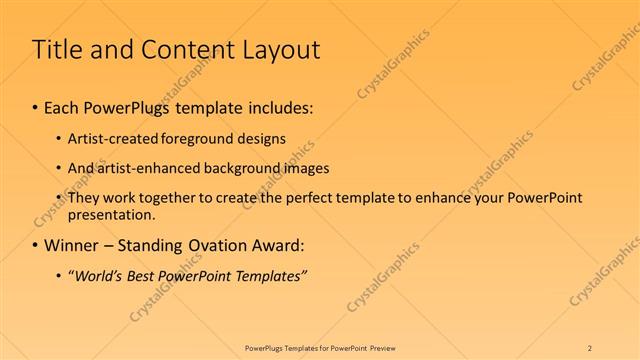Title and Content presentation slide layout