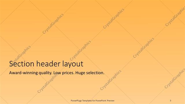 Section Header presentation slide layout