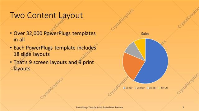 Two Content presentation slide layout