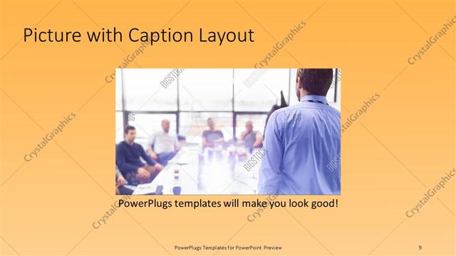 Picture with Caption presentation slide layout