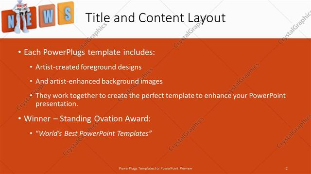 Title and Content presentation slide layout