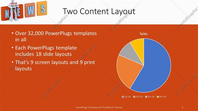 Two Content presentation slide layout
