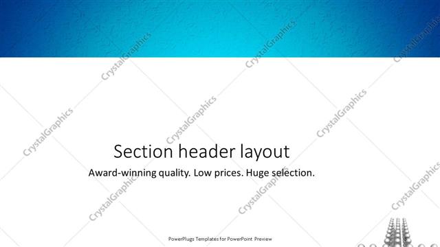 Section Header presentation slide layout