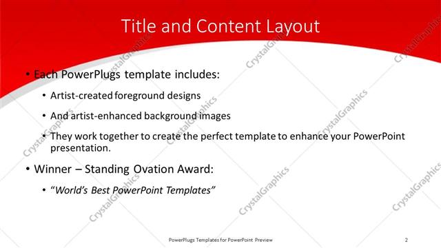 Title and Content presentation slide layout