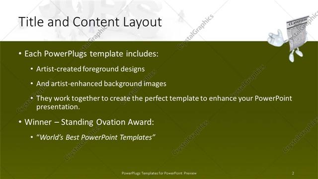 Title and Content presentation slide layout