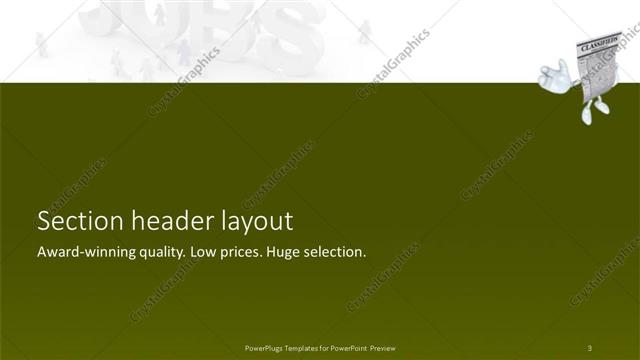 Section Header presentation slide layout
