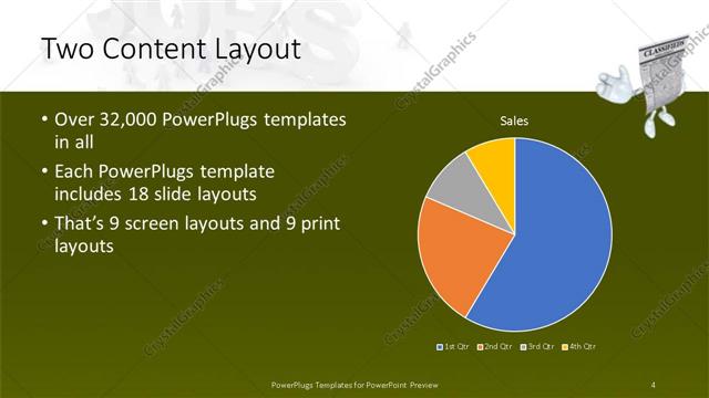 Two Content presentation slide layout