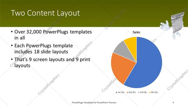 Two Content presentation slide layout