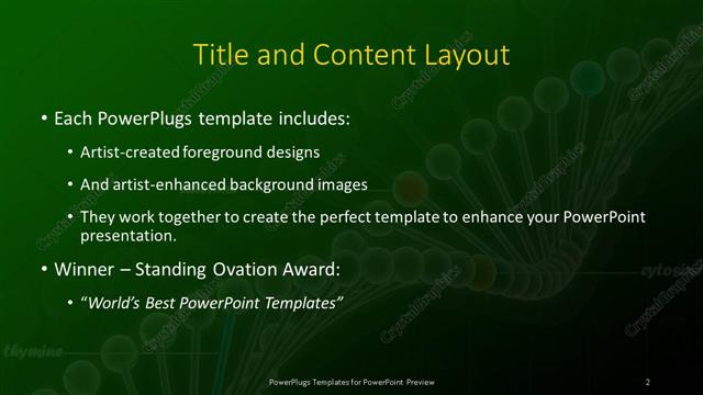 Title and Content presentation slide layout