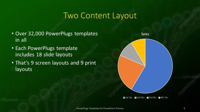 Two Content presentation slide layout