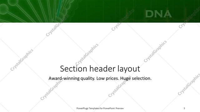 Section Header presentation slide layout