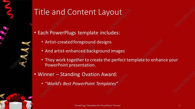 Title and Content presentation slide layout