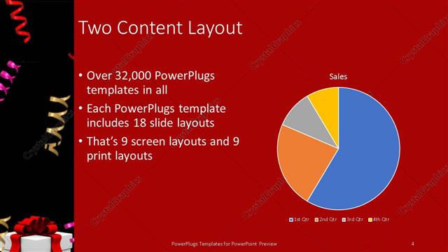 Two Content presentation slide layout