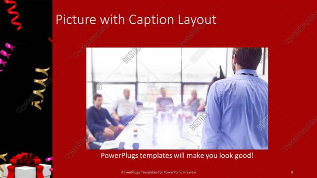 Picture with Caption presentation slide layout