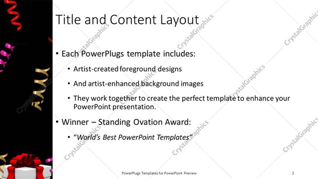 Title and Content presentation slide layout