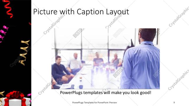 Picture with Caption presentation slide layout