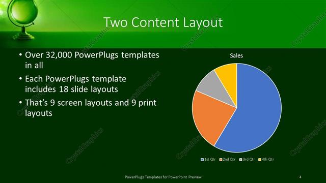 Two Content presentation slide layout