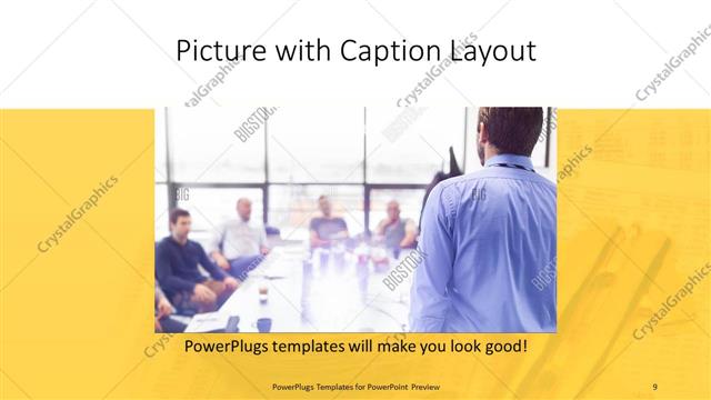 Picture with Caption presentation slide layout