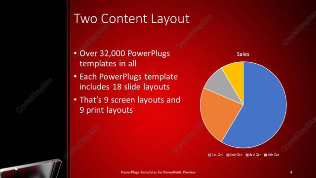 Two Content presentation slide layout