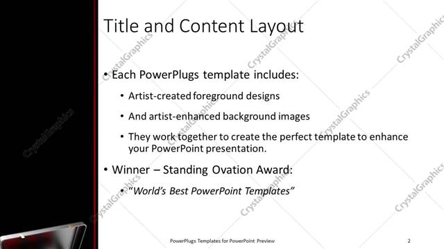 Title and Content presentation slide layout