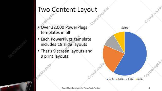 Two Content presentation slide layout