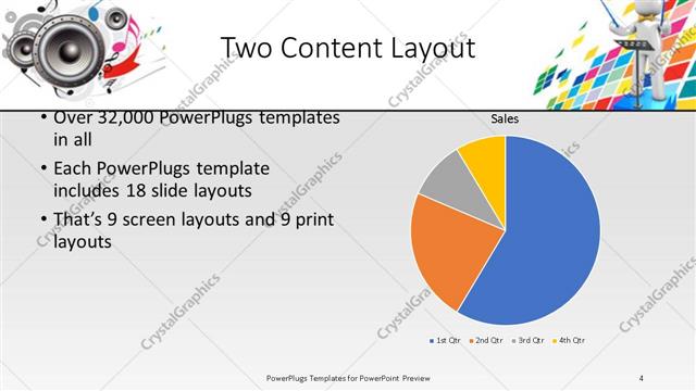 Two Content presentation slide layout