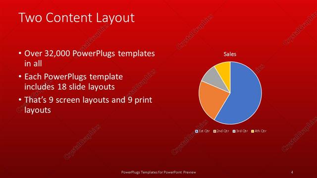 Two Content presentation slide layout