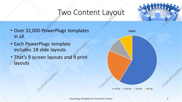 Two Content presentation slide layout