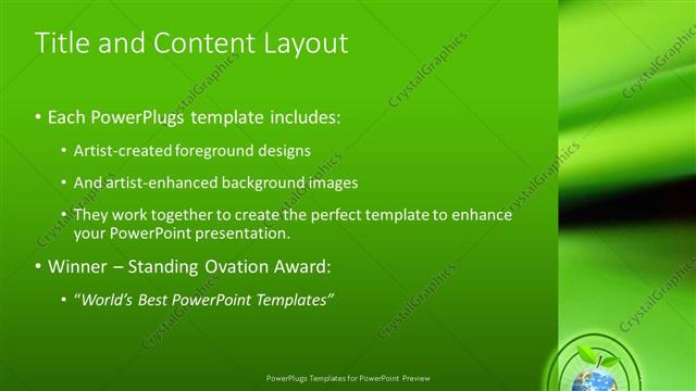 Title and Content presentation slide layout