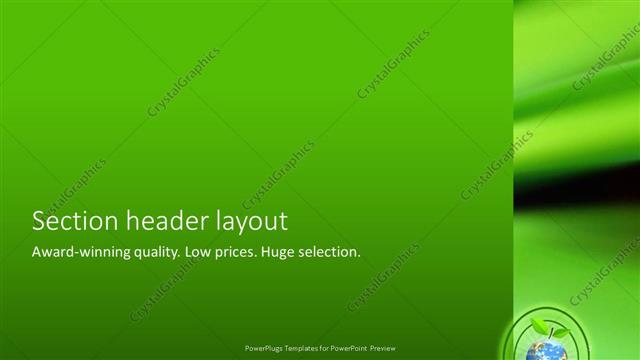 Section Header presentation slide layout
