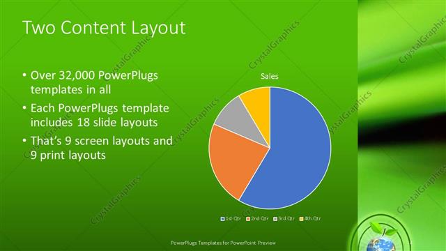 Two Content presentation slide layout