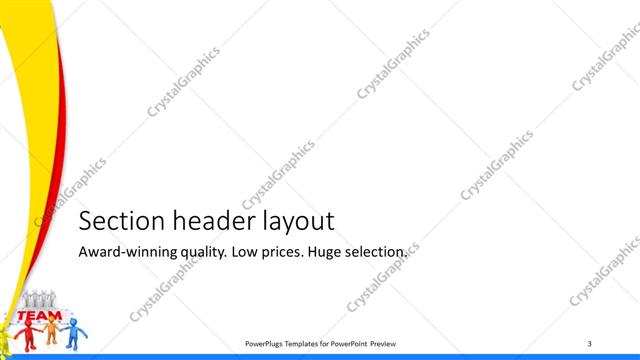 Section Header presentation slide layout