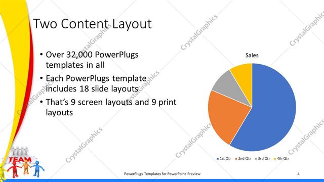 Two Content presentation slide layout