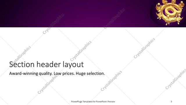 Section Header presentation slide layout