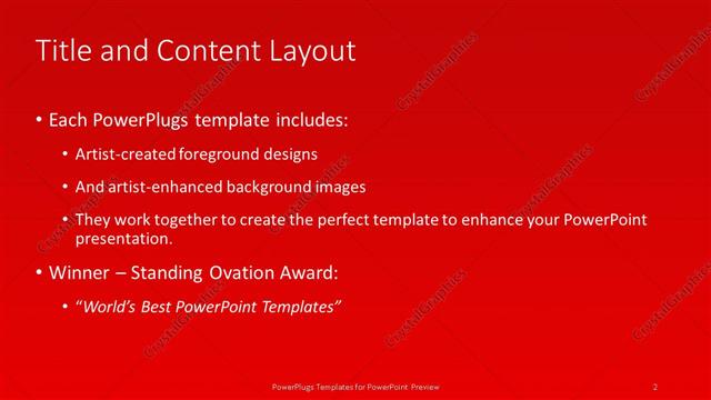 Title and Content presentation slide layout