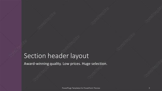 Section Header presentation slide layout