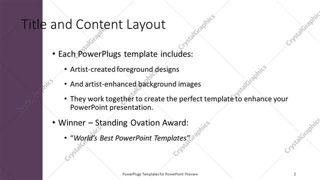 Title and Content presentation slide layout