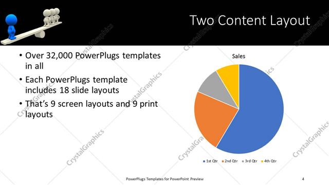 Two Content presentation slide layout